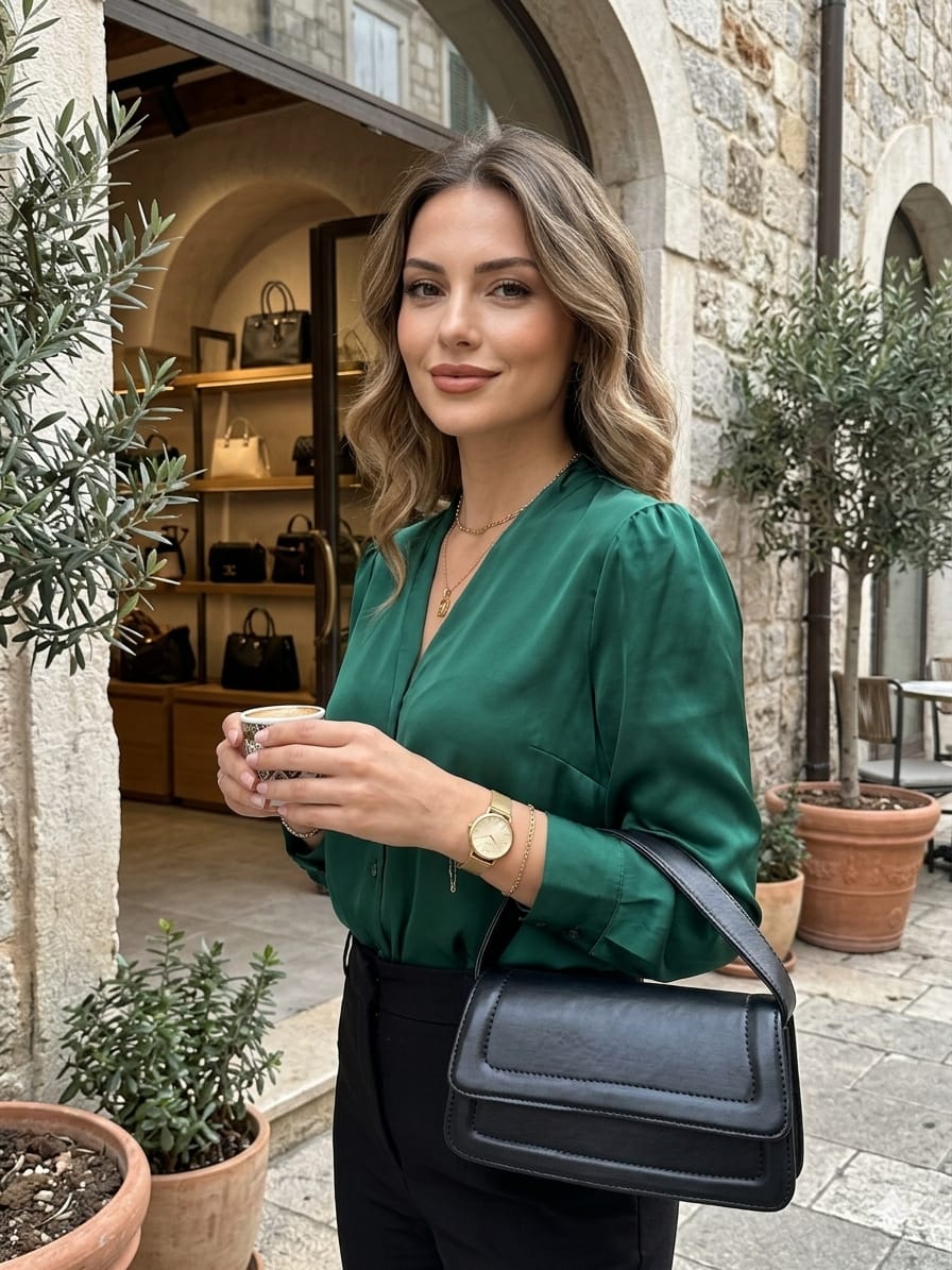 Kapaklı Omuz Çantası