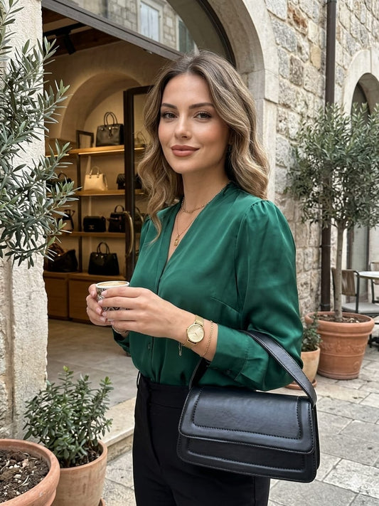 Kapaklı Omuz Çantası