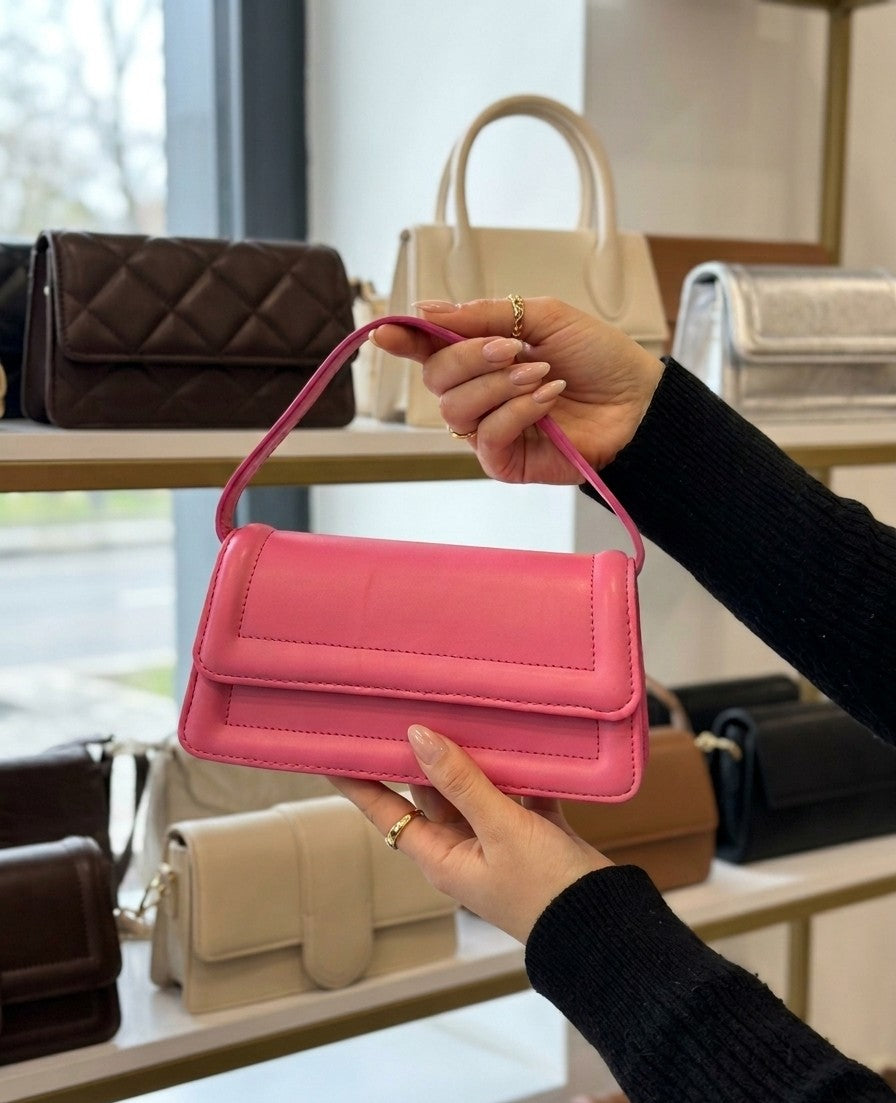 Kapaklı Omuz Çantası